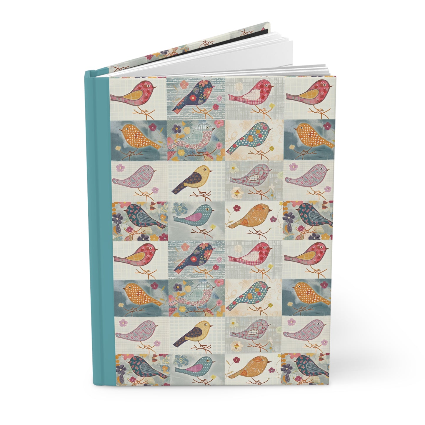 Quilted Patchwork Bird Hardcover Journal