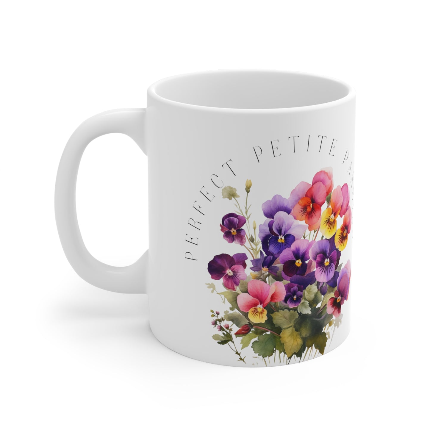 Perfect Petite Pansies Ceramic Mug