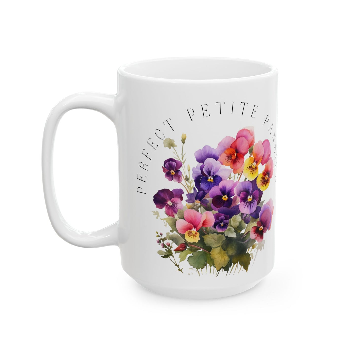 Perfect Petite Pansies Ceramic Mug