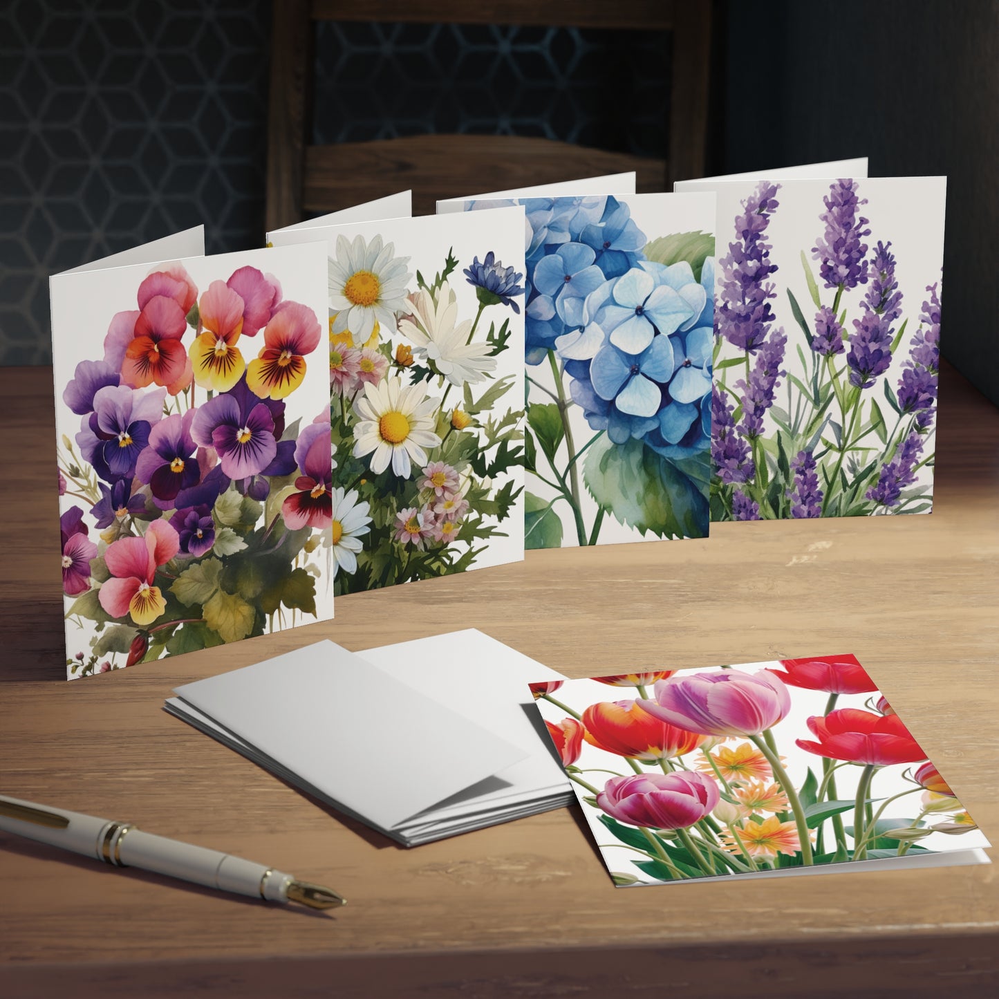 Floral Arrangement Greeting Cards (5-Pack)