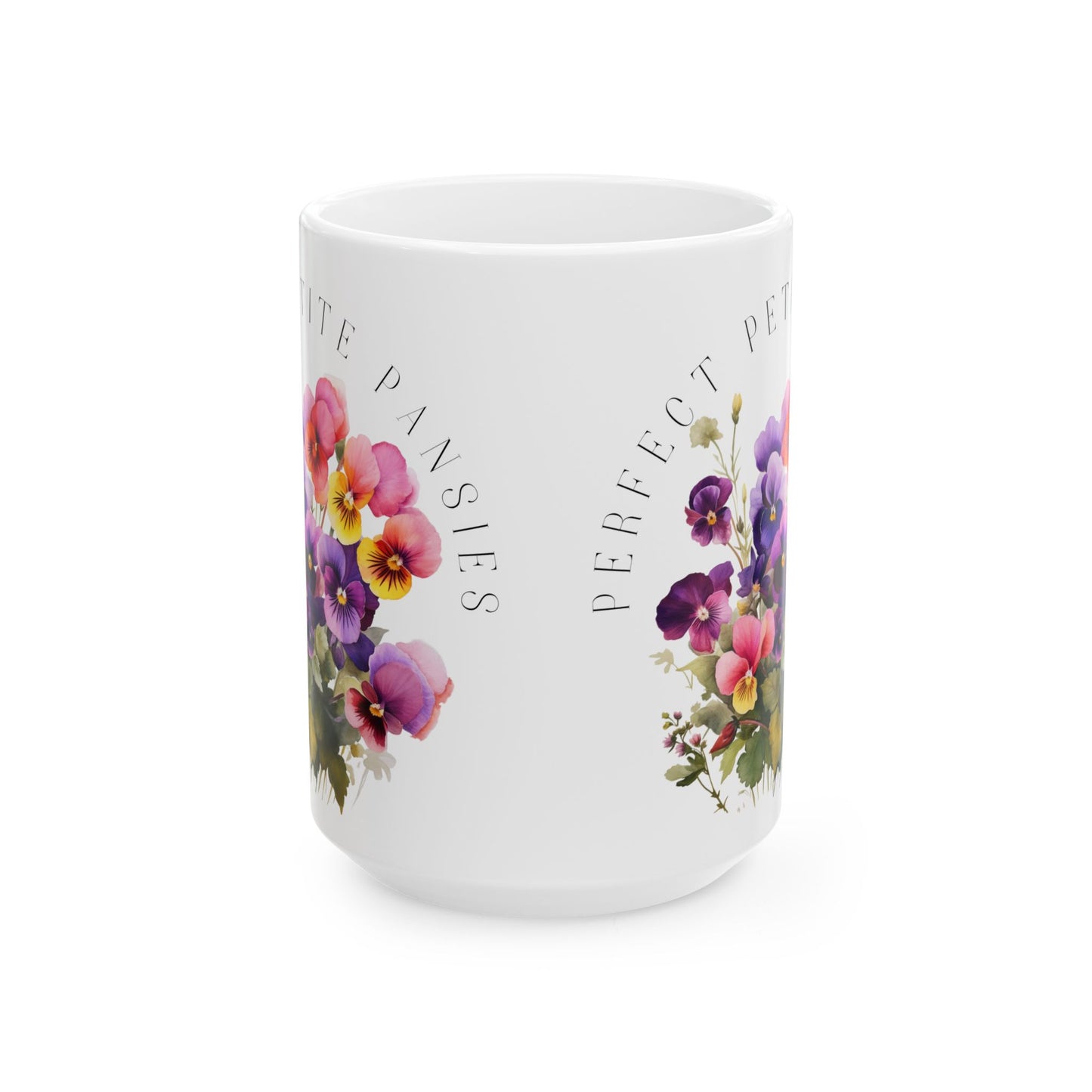 Perfect Petite Pansies Ceramic Mug