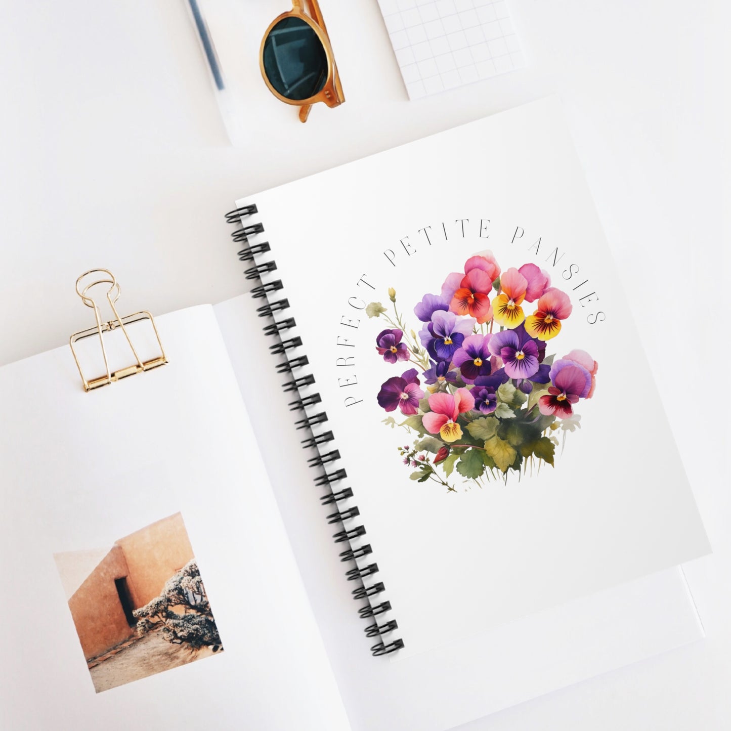 Perfect Petite Pansies Notebook