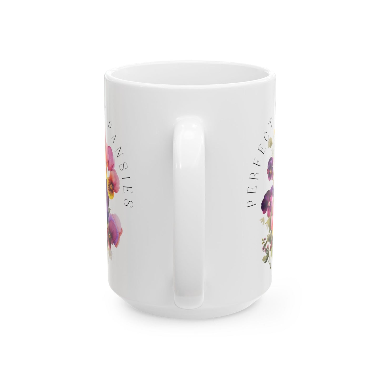 Perfect Petite Pansies Ceramic Mug