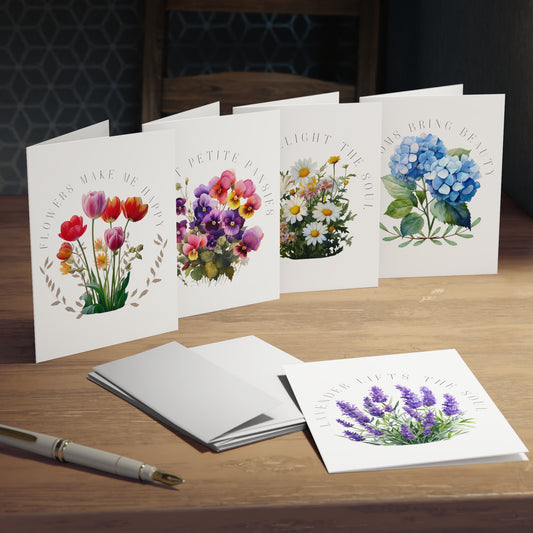 Flowers Make Me Happy Cards (5-Pack)