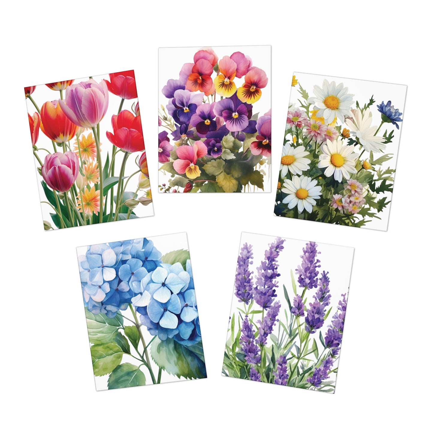 Floral Arrangement Greeting Cards (5-Pack)