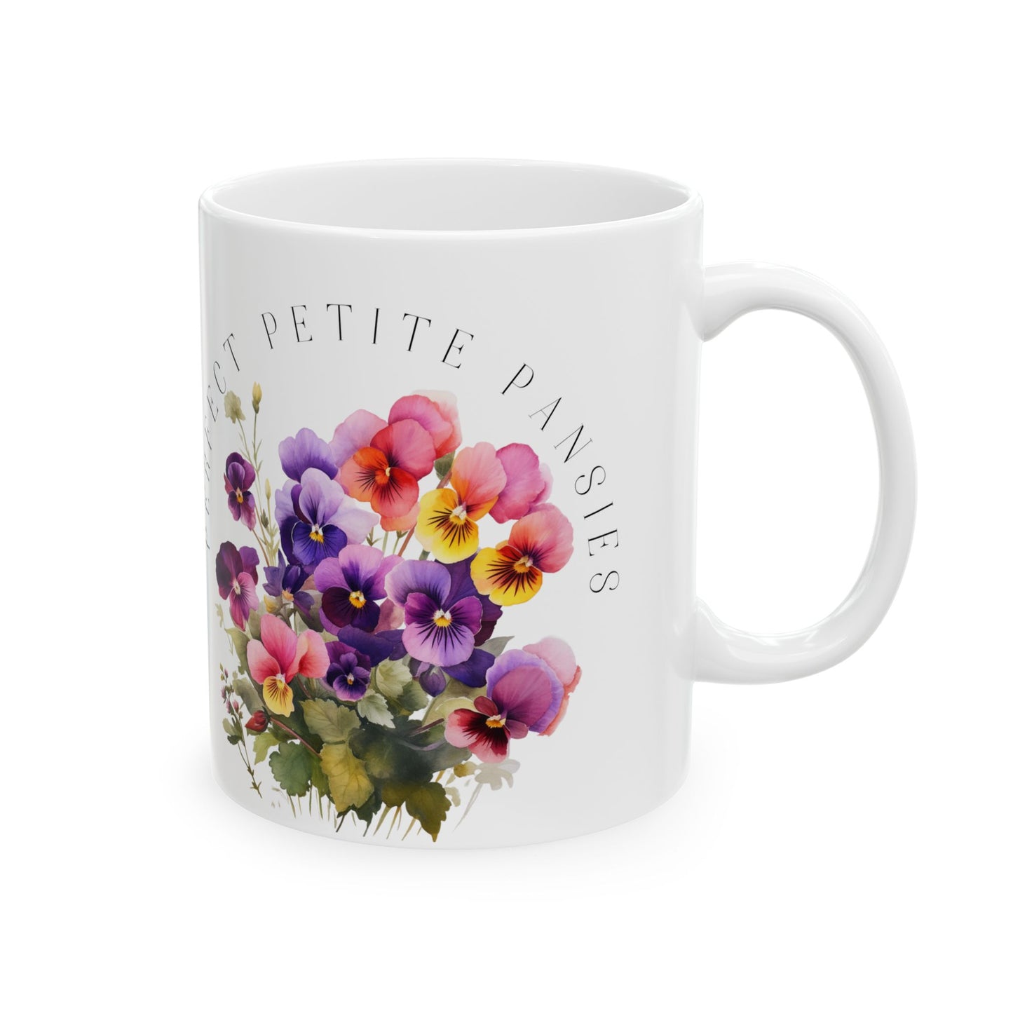 Perfect Petite Pansies Ceramic Mug