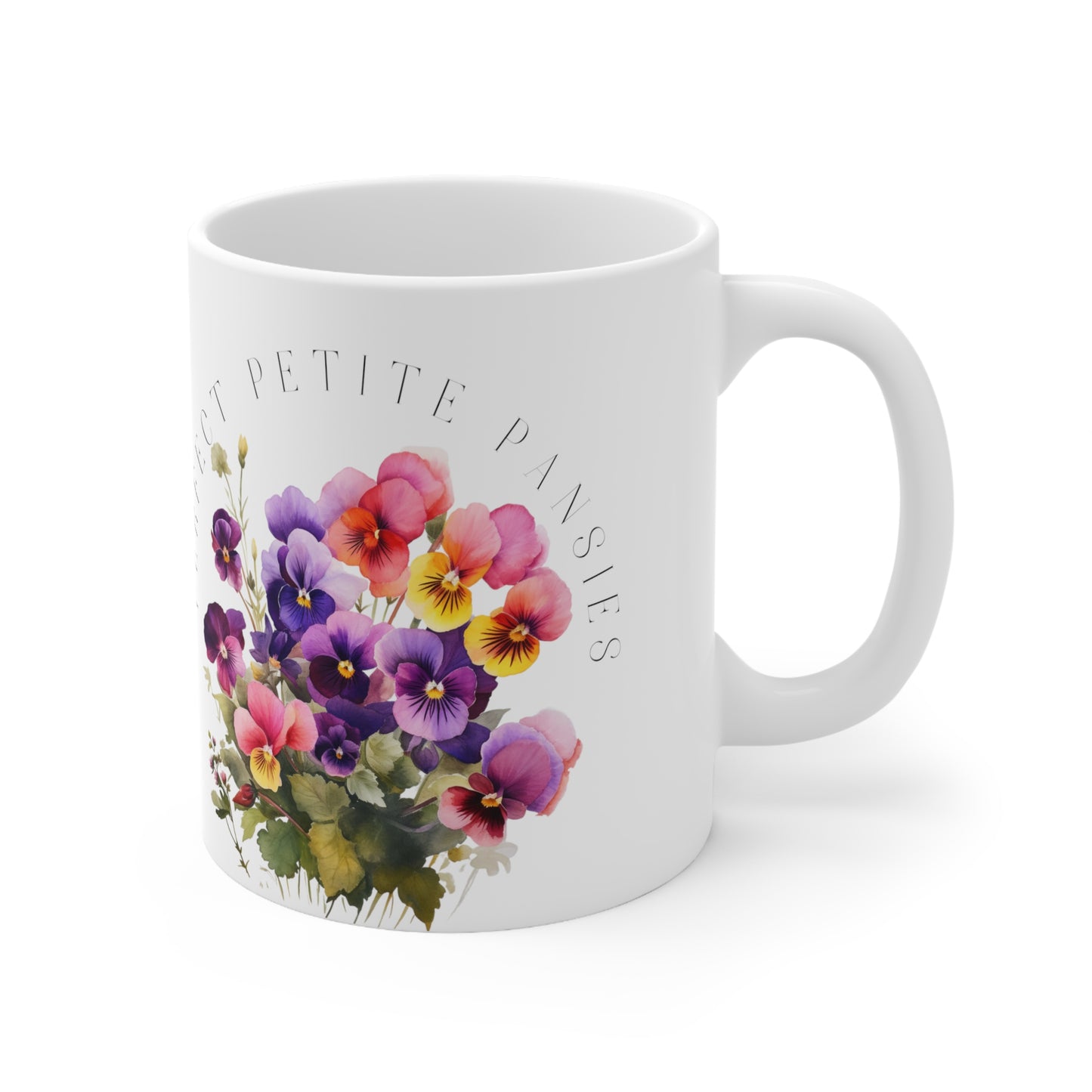 Perfect Petite Pansies Ceramic Mug