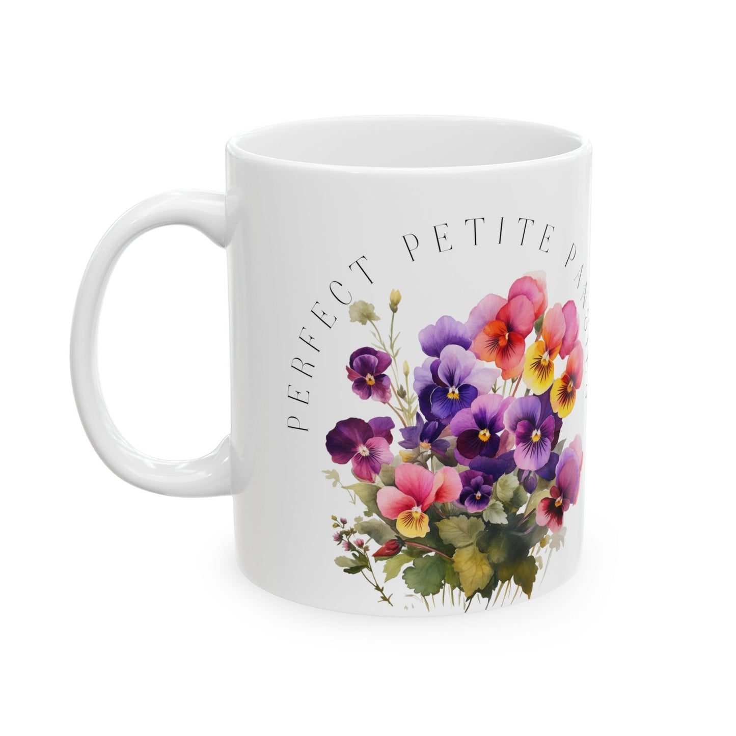 Perfect Petite Pansies Ceramic Mug