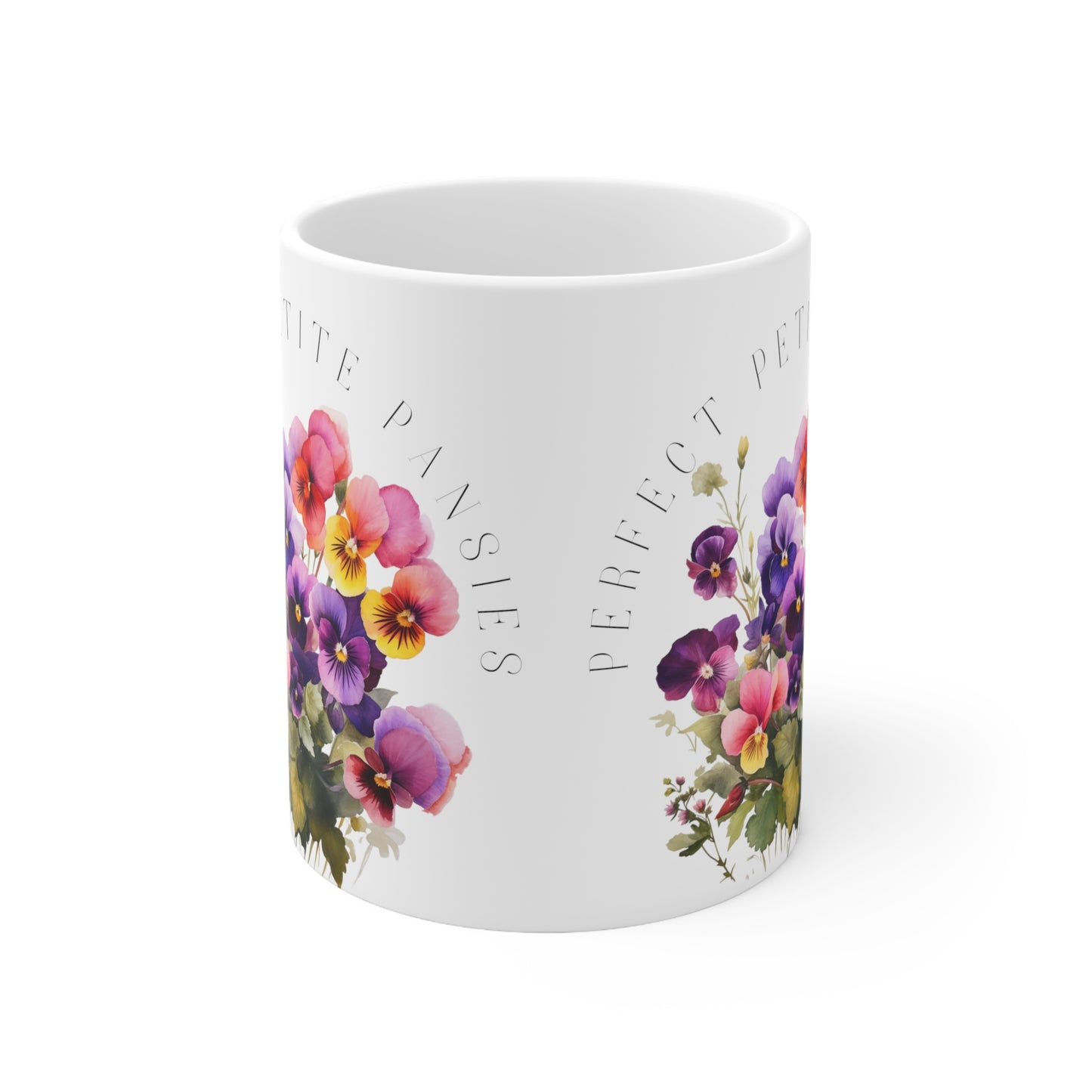 Perfect Petite Pansies Ceramic Mug