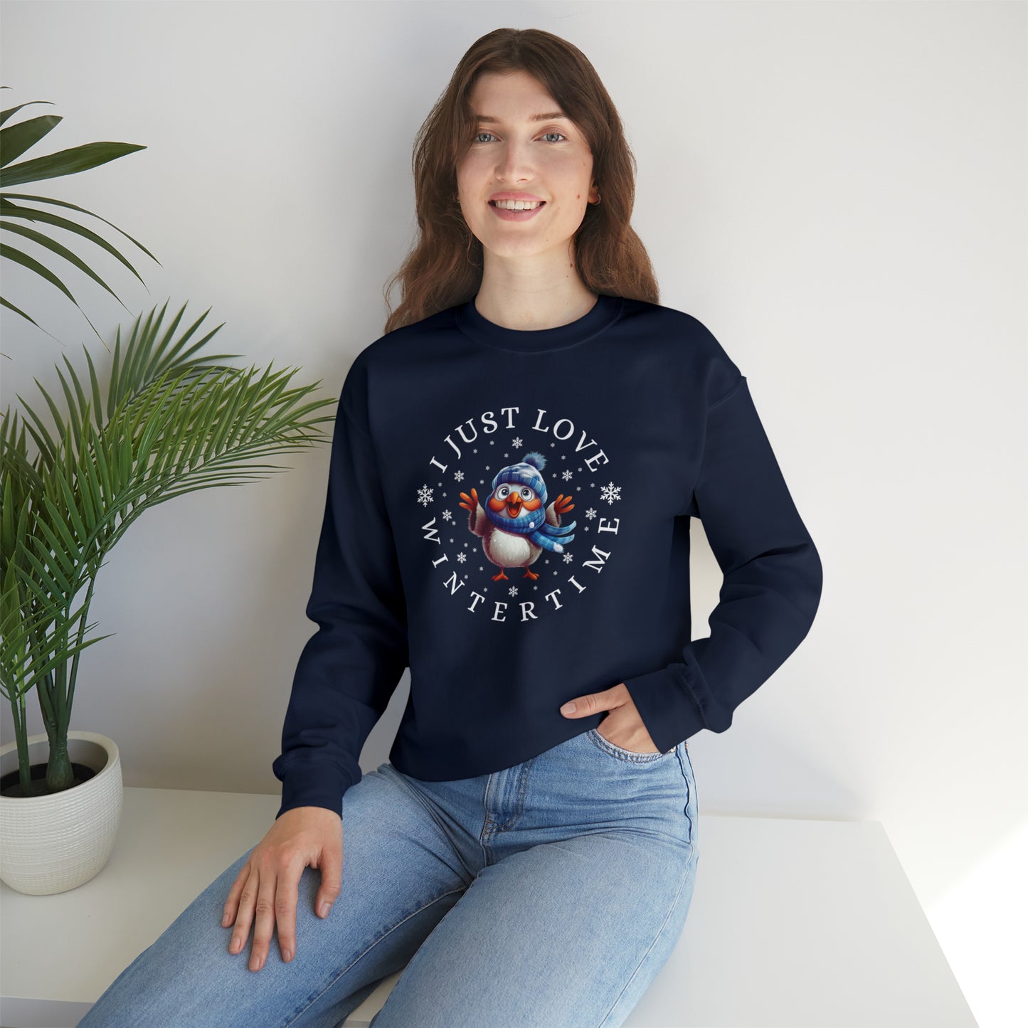 I Just Love Wintertime Unisex Crewneck Sweatshirt