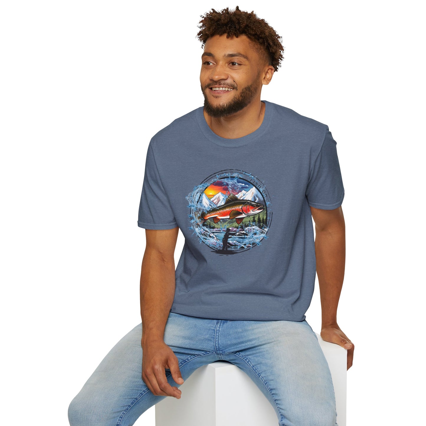 Fish On Unisex Softstyle T-Shirt