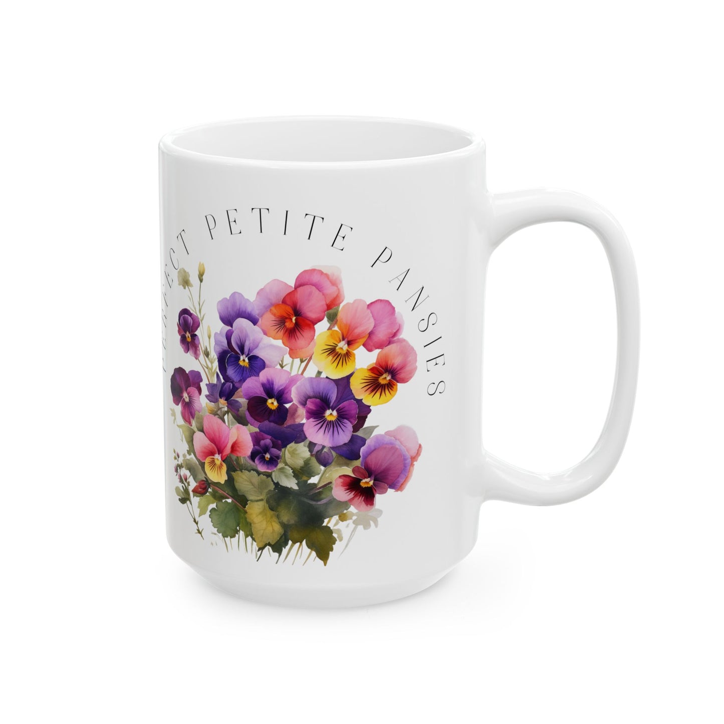 Perfect Petite Pansies Ceramic Mug