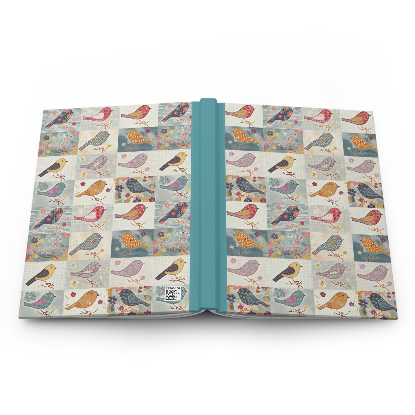 Quilted Patchwork Bird Hardcover Journal